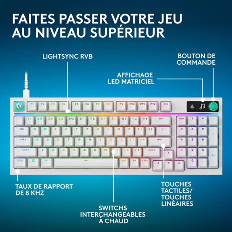 Logitech G316 X Backlit Mechanical Linear Full-Size Gaming Keyboard