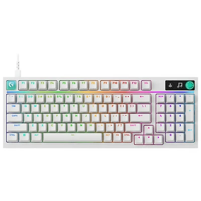 Clavier de jeu mécanique rétroéclairé pleine grandeur à touches tactiles G316 X de Logitech - Blanc - Anglais