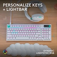 Clavier de jeu mécanique rétroéclairé pleine grandeur à touches tactiles G316 X de Logitech - Blanc - Anglais