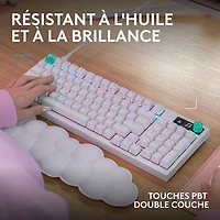 Clavier de jeu mécanique rétroéclairé pleine grandeur à touches tactiles G316 X de Logitech - Blanc - Anglais