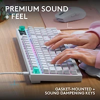 Clavier de jeu mécanique rétroéclairé pleine grandeur à touches tactiles G316 X de Logitech - Blanc - Anglais