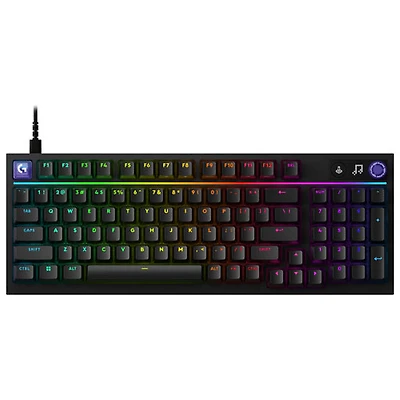Clavier de jeu mécanique rétroéclairé pleine grandeur à touches tactiles G316 X de Logitech - Noir - Anglais