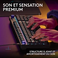 Clavier de jeu mécanique rétroéclairé pleine grandeur à touches tactiles G316 X de Logitech - Noir - Anglais