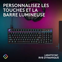 Clavier de jeu mécanique rétroéclairé pleine grandeur à touches tactiles G316 X de Logitech - Noir - Anglais