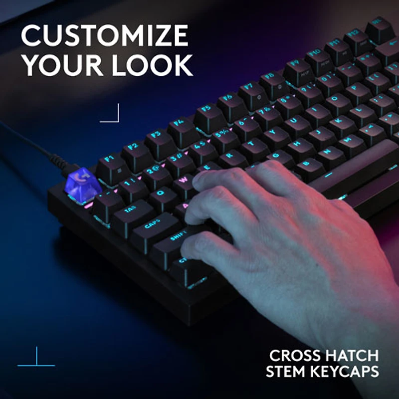 Clavier de jeu mécanique rétroéclairé pleine grandeur à touches tactiles G316 X de Logitech - Noir - Anglais