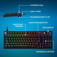 Clavier de jeu mécanique rétroéclairé pleine grandeur à touches tactiles G316 X de Logitech - Noir - Anglais