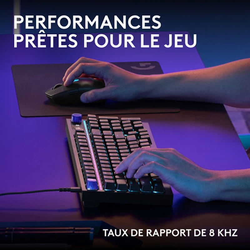 Clavier de jeu mécanique rétroéclairé pleine grandeur à touches tactiles G316 X de Logitech - Noir - Anglais