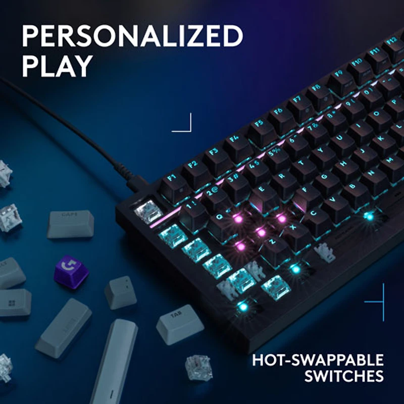 Clavier de jeu mécanique rétroéclairé pleine grandeur à touches tactiles G316 X de Logitech - Noir - Anglais