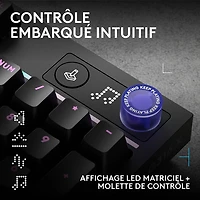 Clavier de jeu mécanique rétroéclairé pleine grandeur à touches tactiles G316 X de Logitech - Noir - Anglais