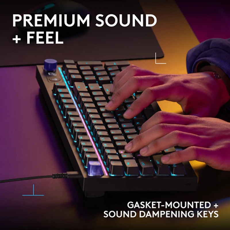 Clavier de jeu mécanique rétroéclairé pleine grandeur à touches tactiles G316 X de Logitech - Noir - Anglais