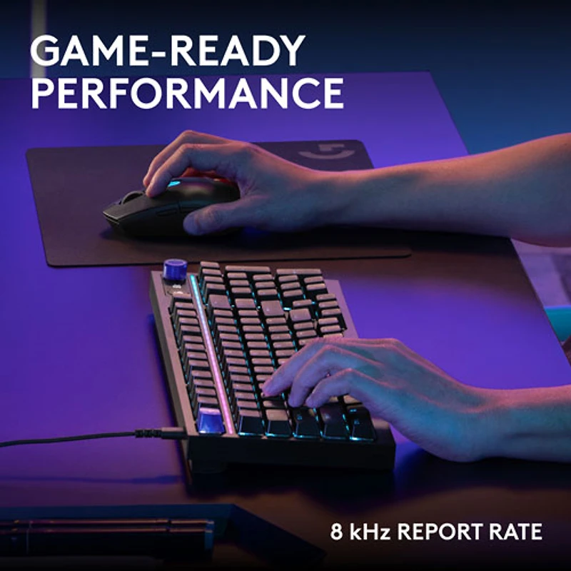 Clavier de jeu mécanique rétroéclairé pleine grandeur à touches linéaires G316 X de Logitech - Noir - Anglais