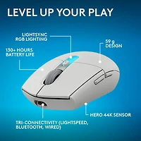 Souris de jeu optique Bluetooth 44 000 ppp G305 X SUPERLIGHT de Logitech - Blanc
