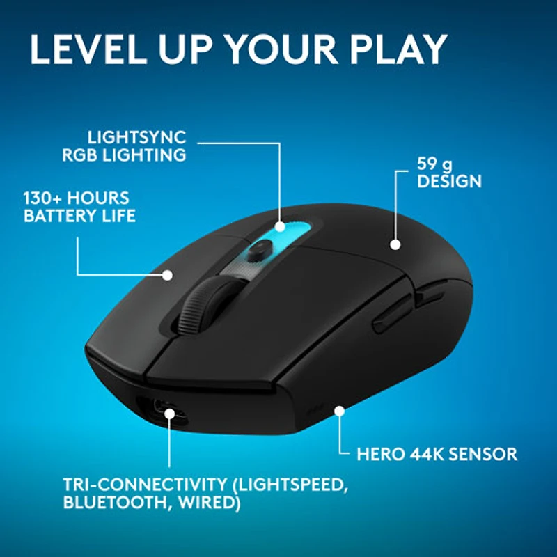 Logitech G305 X SUPERLIGHT 44000DPI Bluetooth Optical Gaming Mouse - Black