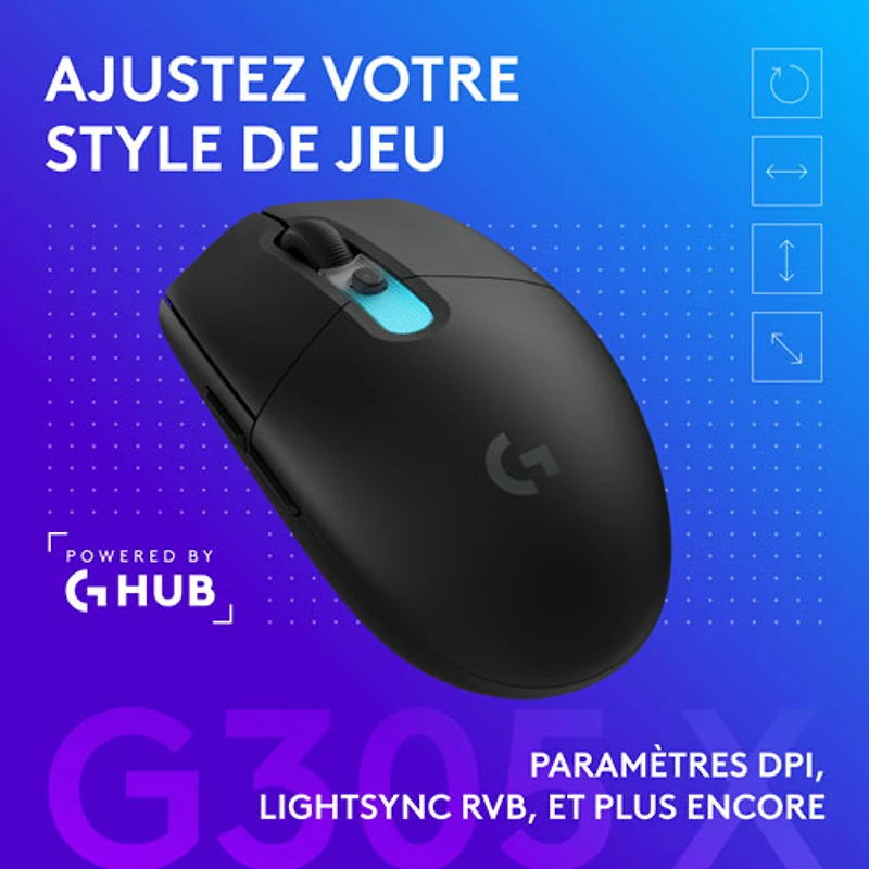 Logitech G305 X SUPERLIGHT 44000DPI Bluetooth Optical Gaming Mouse - Black