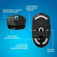 Logitech G305 X SUPERLIGHT 44000DPI Bluetooth Optical Gaming Mouse - Black