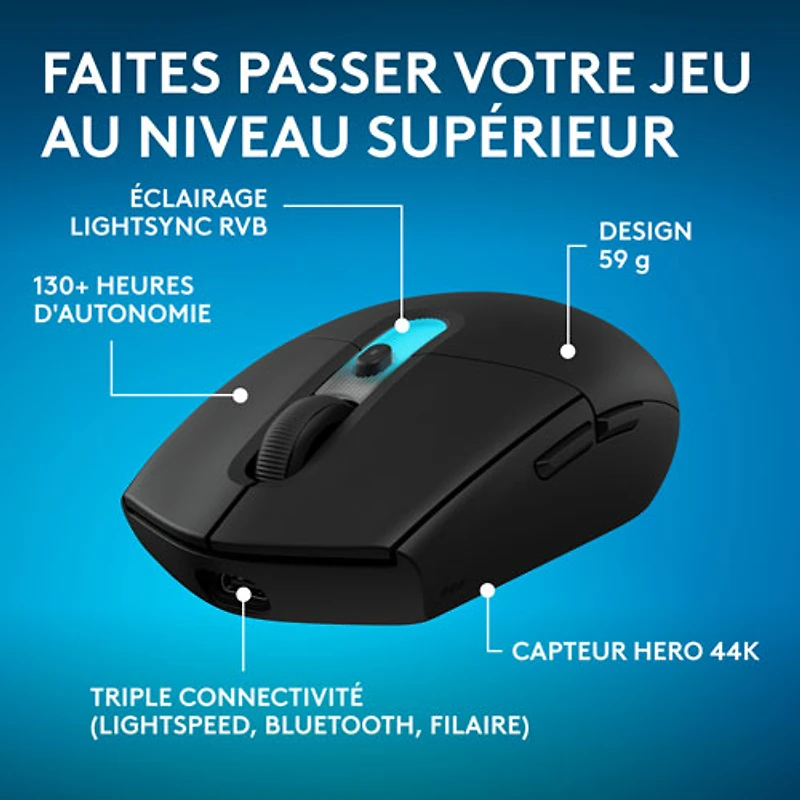 Logitech G305 X SUPERLIGHT 44000DPI Bluetooth Optical Gaming Mouse - Black