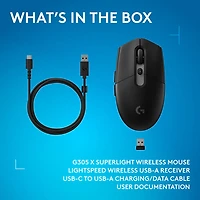 Logitech G305 X SUPERLIGHT 44000DPI Bluetooth Optical Gaming Mouse - Black
