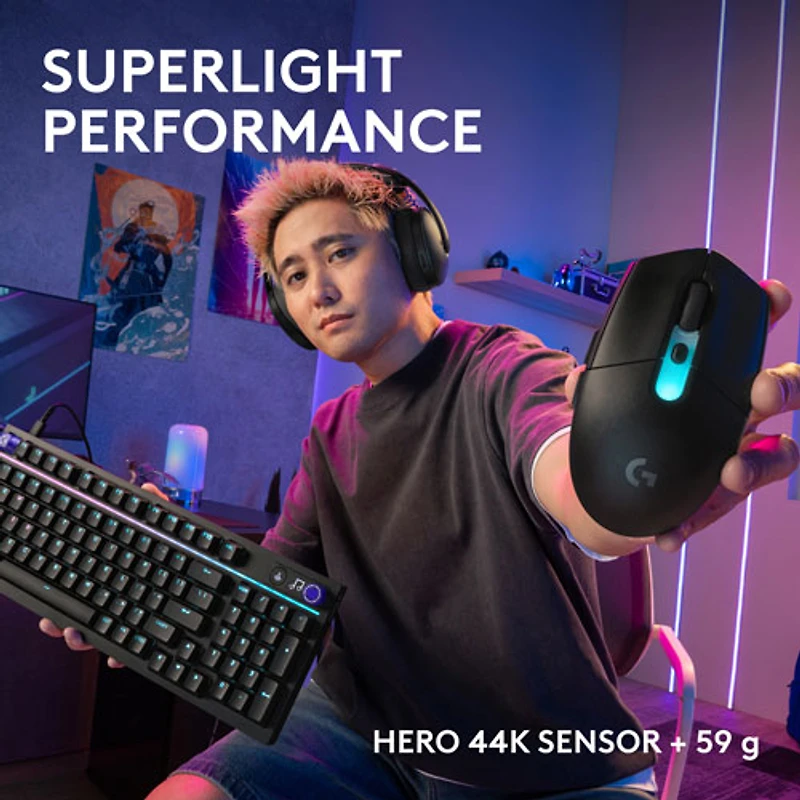Logitech G305 X SUPERLIGHT 44000DPI Bluetooth Optical Gaming Mouse - Black
