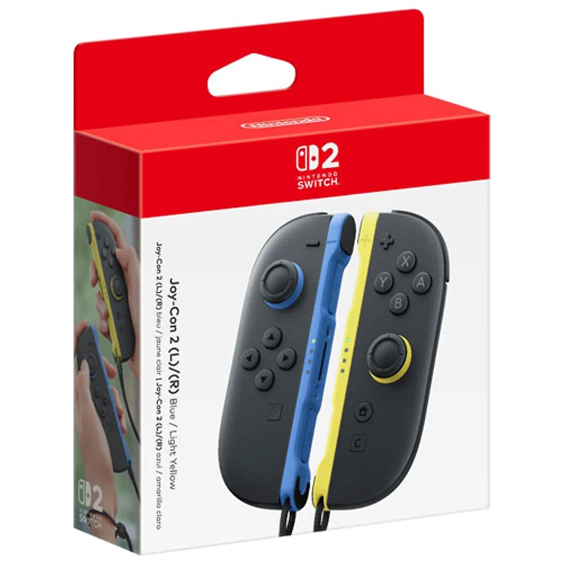 Manettes gauche et droite pour Joy-Con 2 de Nintendo Switch 2 - Bleu/Jaune clair