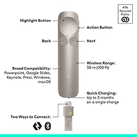 Logitech Spotlight 2 Wireless Laser Presentation Remote - Sand