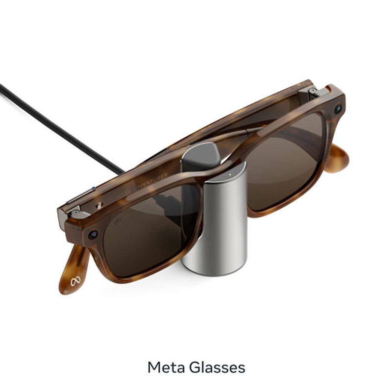 Meta Glasses Fast Charging Stand for Meta AI Glasses - Natural Titanium