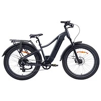 Vélo de ville électrique à gros pneus Caribou de CCM (moteur 500 W/autonomie maximale 89 km/vitesse maximale 32 km/h) - Noir