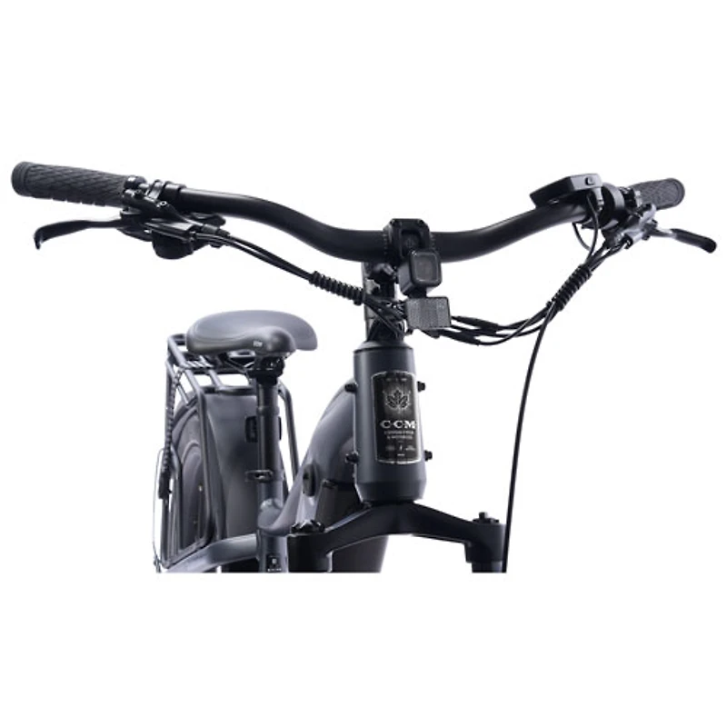 Vélo de ville électrique à gros pneus Caribou de CCM (moteur 500 W/autonomie maximale 89 km/vitesse maximale 32 km/h) - Noir