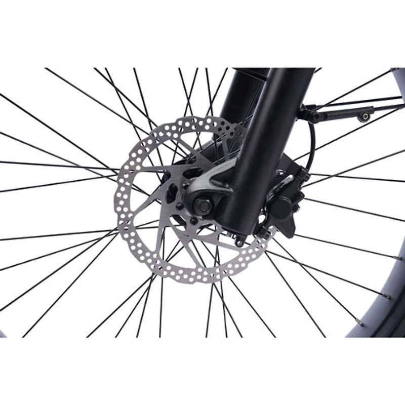 Vélo de ville électrique à gros pneus Caribou de CCM (moteur 500 W/autonomie maximale 89 km/vitesse maximale 32 km/h) - Noir