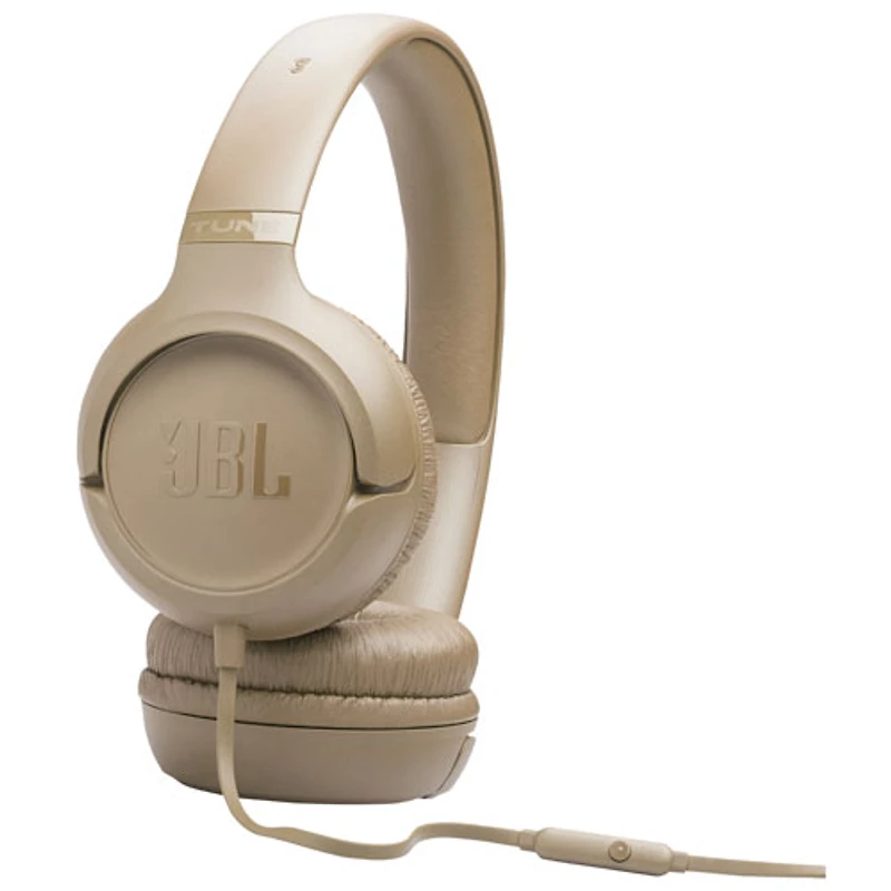 JBL Tune 530 Wired On-Ear Headphones - Beige