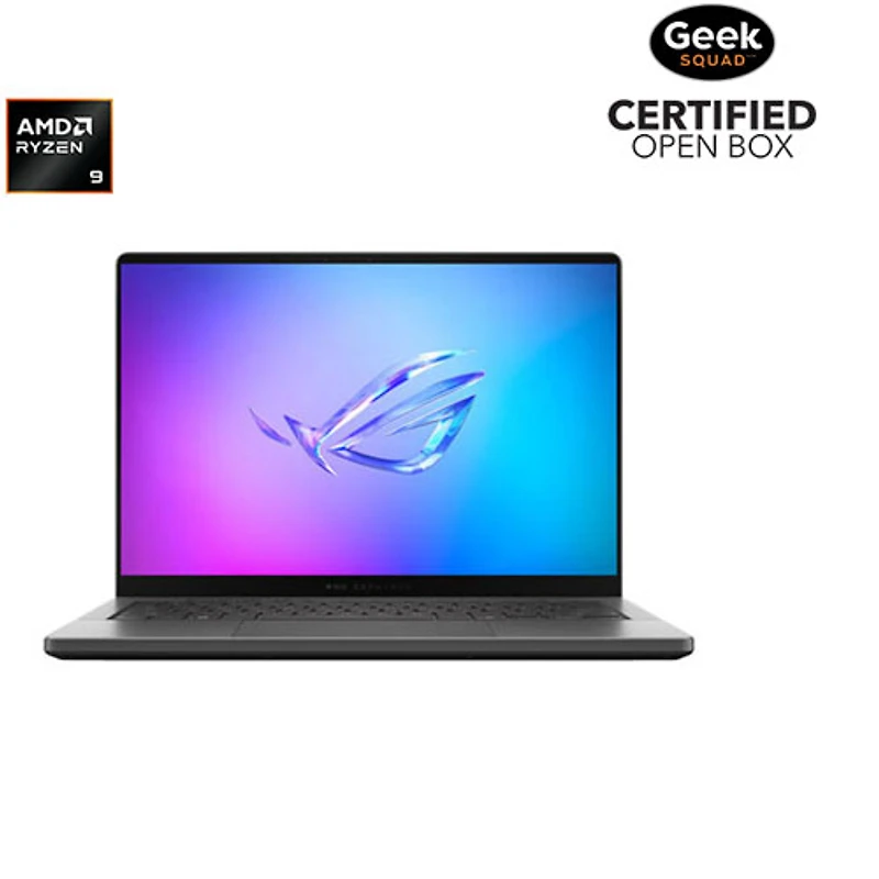 Boîte ouverte - Portable de jeu de 14 po ROG Zephyrus G14 d'ASUS - Gris éclipse (Ryzen AI 9 HX 370 d'AMD/RAM 32 Go/SSD 1 To/GeForce RTX 5060)