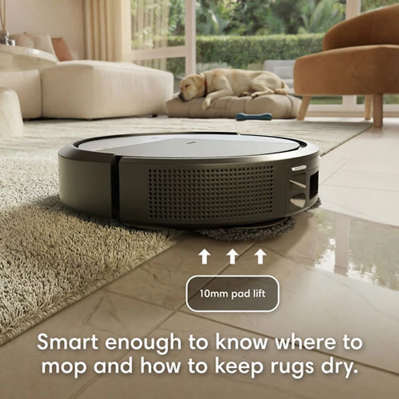iRobot Roomba Plus 575 Combo Robot Vacuum & Mop for Multi-Surface with Auto Wash Self-Emptying Dock, Smart Mapping, Wi-Fi, LiDAR - Black