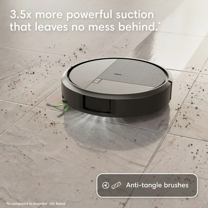 iRobot Roomba Plus 575 Combo Robot Vacuum & Mop for Multi-Surface with Auto Wash Self-Emptying Dock, Smart Mapping, Wi-Fi, LiDAR - Black
