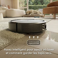 iRobot Roomba Plus 575 Combo Robot Vacuum & Mop for Multi-Surface with Auto Wash Self-Emptying Dock, Smart Mapping, Wi-Fi, LiDAR - Black