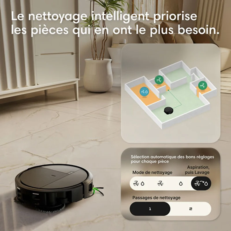iRobot Roomba Plus 575 Combo Robot Vacuum & Mop for Multi-Surface with Auto Wash Self-Emptying Dock, Smart Mapping, Wi-Fi, LiDAR - Black