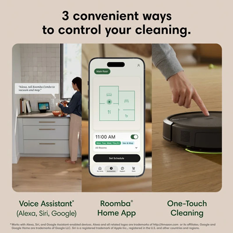iRobot Roomba Plus 515 Combo Robot Vacuum & Mop for Multi-Surface with AutoWash Auto-Empty Dock, LiDAR, 202 min - Black