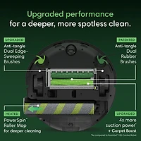 iRobot Roomba Max 775 Combo Robot Vacuum & Mop for Multi-Surface with Auto Wash Self-Emptying Dock, Wi-Fi - Black