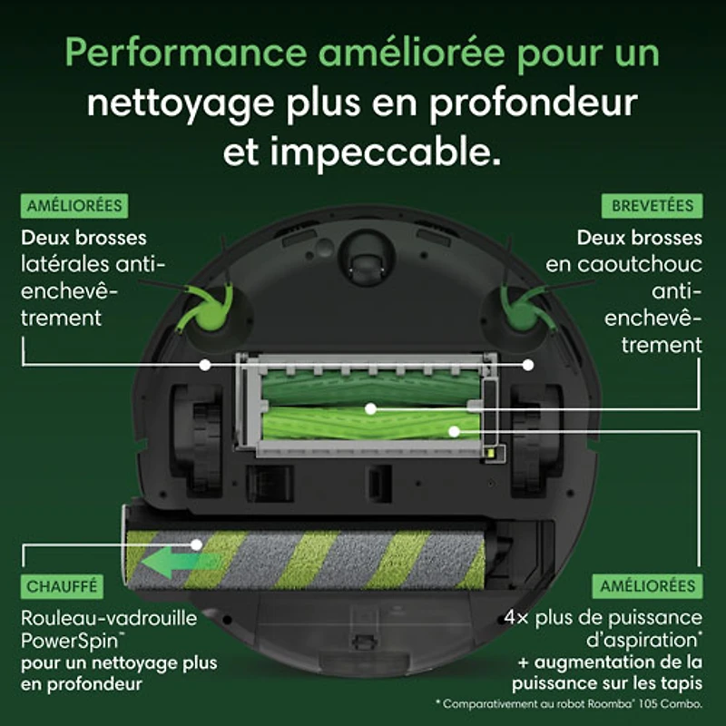 iRobot Roomba Max 775 Combo Robot Vacuum & Mop for Multi-Surface with Auto Wash Self-Emptying Dock, Wi-Fi - Black