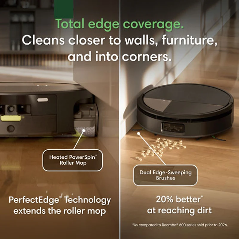 iRobot Roomba Max 775 Combo Robot Vacuum & Mop for Multi-Surface with Auto Wash Self-Emptying Dock, Wi-Fi - Black