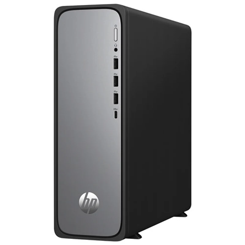 Ordinateur de bureau mince OmniDesk de HP - Argent météore/Noir (Ryzen 3 110 d'AMD/mémoire vive de 8 Go/SSD 512 Go) - Exclusivité BestBuy