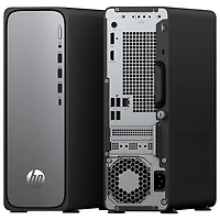 Ordinateur de bureau mince OmniDesk de HP - Argent météore/Noir (Ryzen 3 110 d'AMD/mémoire vive de 8 Go/SSD 512 Go) - Exclusivité BestBuy