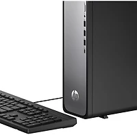 Ordinateur de bureau mince OmniDesk de HP - Argent météore/Noir (Ryzen 3 110 d'AMD/mémoire vive de 8 Go/SSD 512 Go) - Exclusivité BestBuy