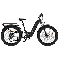 Vélo électrique à gros pneus SF5 de Blutron (moteur 500 W/autonomie jusqu'à 95 km/vitesse maximale 32 km/h) - Noir mat