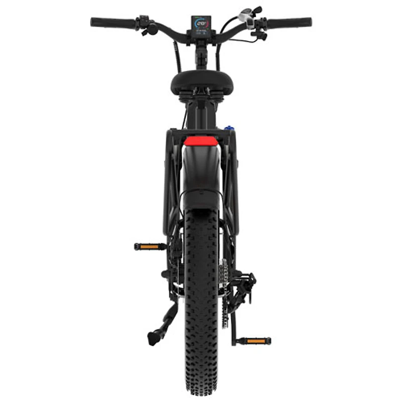Vélo électrique à gros pneus SF5 de Blutron (moteur 500 W/autonomie jusqu'à 95 km/vitesse maximale 32 km/h) - Noir mat
