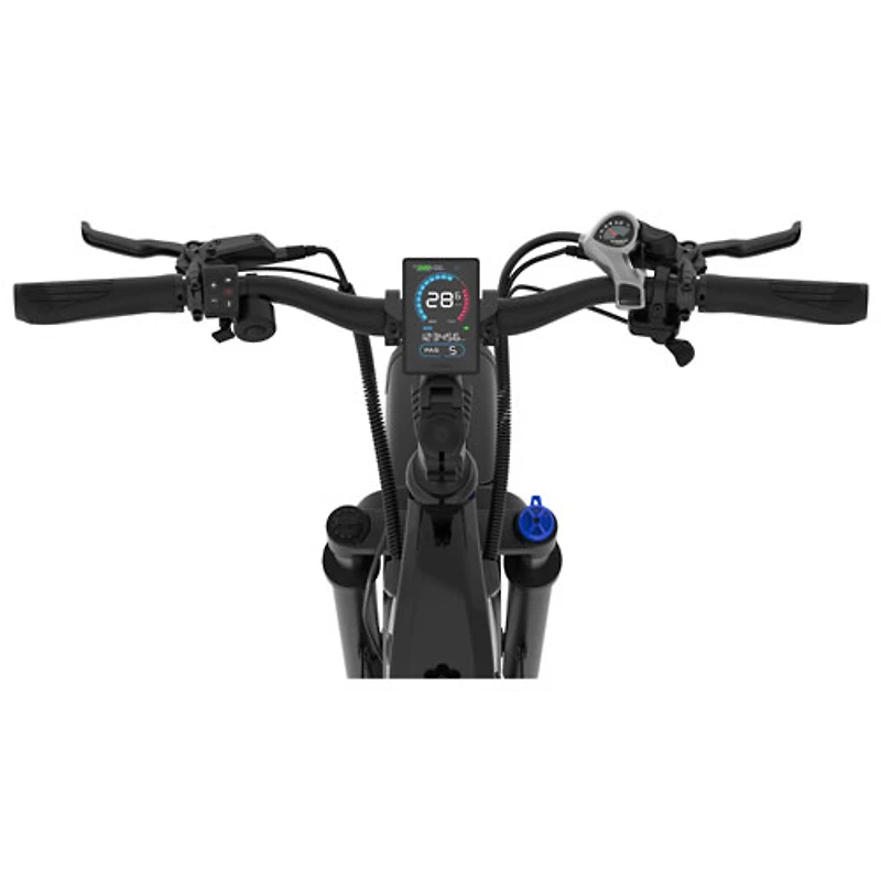 Vélo électrique à gros pneus SF5 de Blutron (moteur 500 W/autonomie jusqu'à 95 km/vitesse maximale 32 km/h) - Noir mat