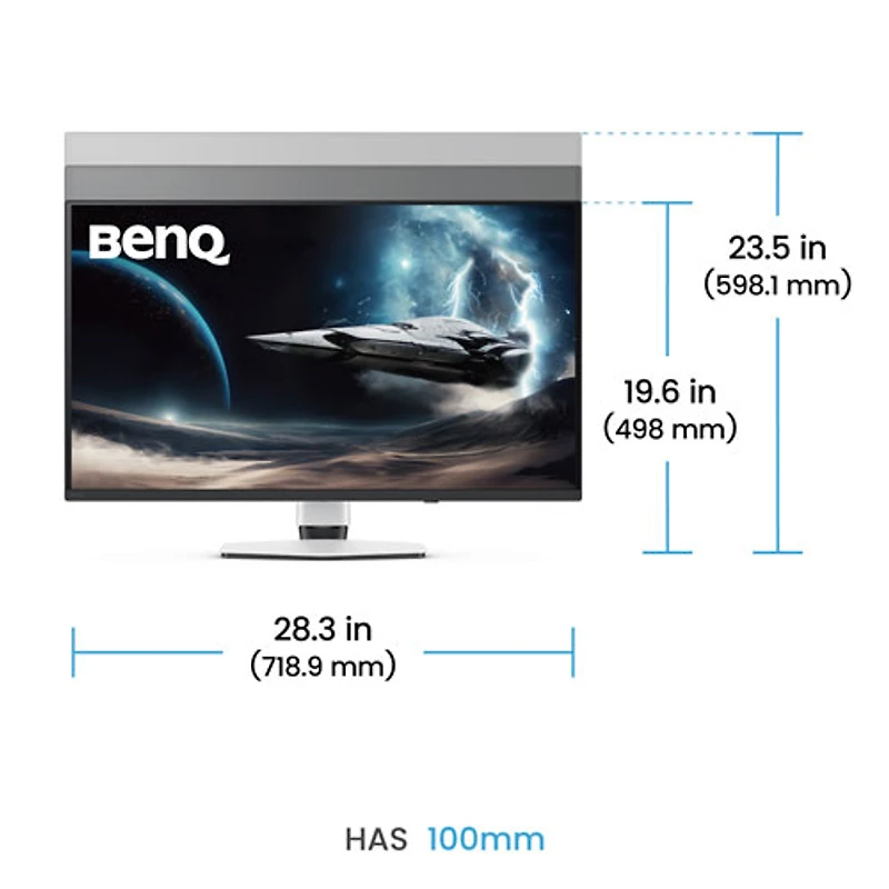 BenQ Mobiuz 32" 4K Ultra HD 240Hz 0.03ms GTG QD-OLED Gaming Monitor (EX321UZ) - White