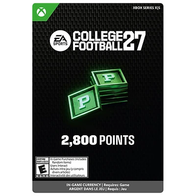 College Football 27 - 2,800 Points (XBOX Series X|S) - Digital Download