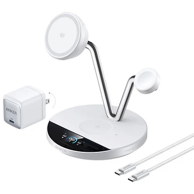 Anker Prime 3-in-1 25W Wireless Charging Dock with MagSafe (B25X7J21-5)