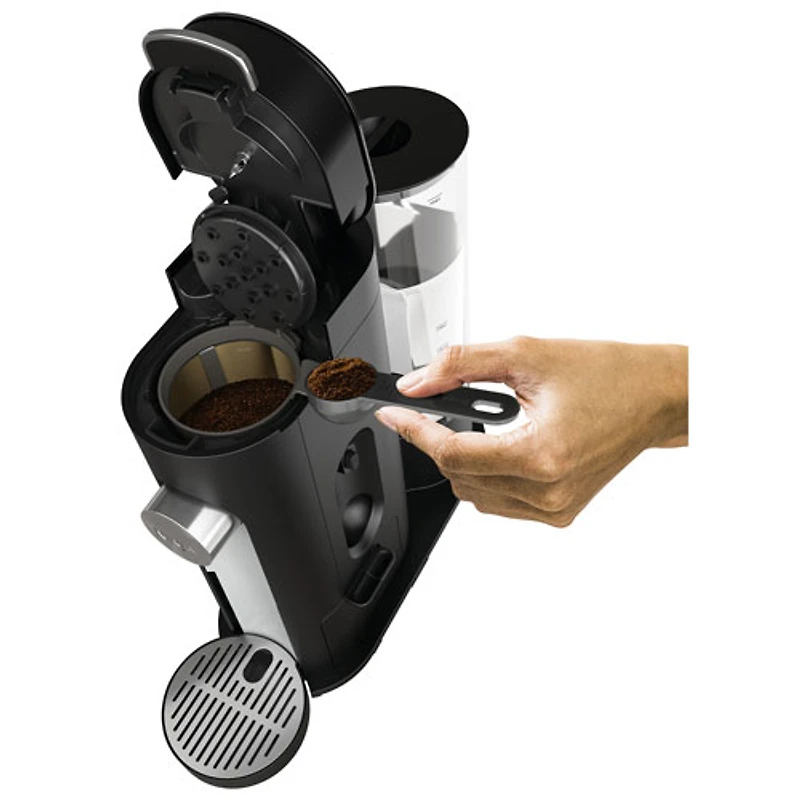 Ninja Single-Serve Pods & Grounds Specialty Coffee Maker - 3-Cup - Stainless Steel/Black
