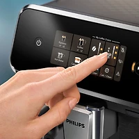 Machine à espresso entièrement automatique 2300 de Philips avec moussoir à lait - Noir