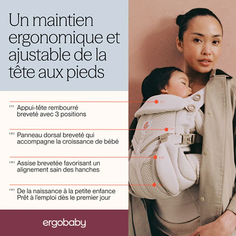 Ergobaby Omni Classic Mesh Four Position Baby Carrier - Camel